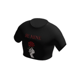 BLACK CROP TOP SHIRT - SNUF GANG