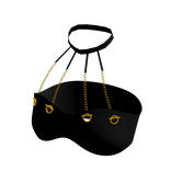 Black Crop Top W/Neck Chain