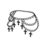 black cross body jewelry belt