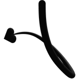 Black Curly Heart Devil Tail 