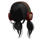 black cute apple earmuffs hair