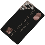 Black Cute Sparkly Bank Credit Card - Face