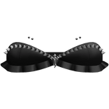 ♡ black cute top emo moe spikes