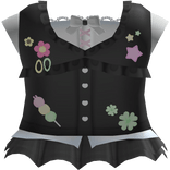 ♡ black cutecore frilly sticker gyaru dress 