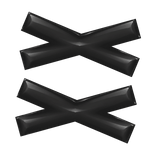 Black Cutesy Crossed X Hair Clip Decora (Left)