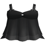 black cutesy kitty bow ruffle flowy dress