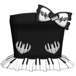 Black Cutesy Piano Dress Mezzo Kawaii