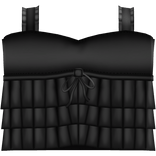 Black Cutesy Ruffled Layered Dress