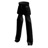 Black Cutout High-Waisted Leather Pants