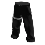 Black Dark Pants OverSize OverSized White Scarf