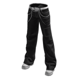 Black Designer Atlanta Hood Chain Jeans