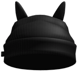 black devil horn beanie