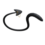 Black Devil Tail w/ Gold chain