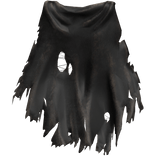 Black Dirty Torn Ripped Traveler Cape 