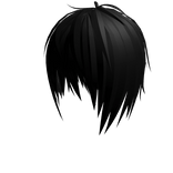 Black disheveled hair,  gothic  x emo x vkei