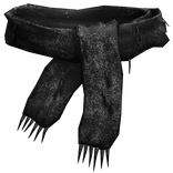 Black Distressed Archive Emo Neck Scarf