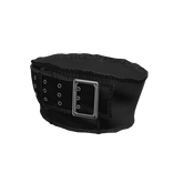 black distressed denim belt crop top