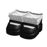 Black Doll Platforms w/ Lace Socks