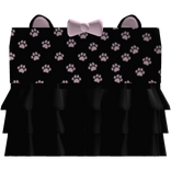 black doll ruffle kawaii dress w/ cute pink paws