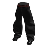 Black Double-Waist Sweatpants