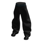 Black Double-Waist Sweatpants