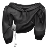 Black Draped Hoodie & Phone 1.0