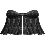 ♡ black dress lace cute doll