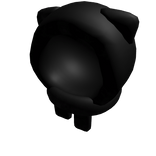 ♡ black droopy kitty scarf ♡