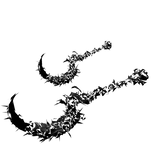 Black Dual Reaper Scythes