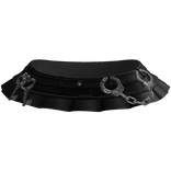black emo goth chain handcuff denim mini skirt