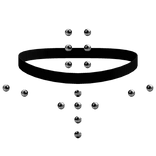 black emo goth choker chest piercings