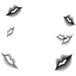 Black Emo Goth Kiss Marks Y2K