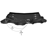 Black emo goth mini skirt with chains 3.0