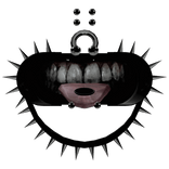 black emo gothic cheek retractor piercings tongue
