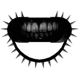 black emo gothic spiked cheek retractor 