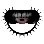 black emo gothic spiked cheek retractor tongue