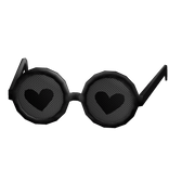 Black Emo Grunge Eyeglasses - Heart eyes
