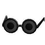 Black Emo Grunge Eyeglasses - Staring