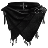 Black Emo Ring Cross Grunge Gothic Neck Scarf