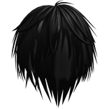 black emo scene messy vkei hair