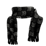 black emo skull scarf