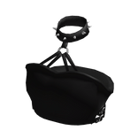 Black Emo Spike Choker Crop Top
