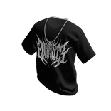 Black Eternos T-Shirt with Silver Dollar Chain