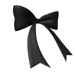 Black Extra Large Waist Bow