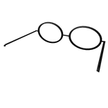 Black Eye Glasses Rounded