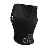 Black Eyelet Top