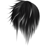 Black Fade Vkei Windy Long Messy Hair