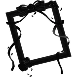 black falling petals frame backdrop