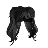 Black Flowy Pigtails