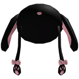 Black Fluffy Aesthetic Bunny Hat
